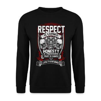 Respect, Honesty, Trust and Loyalty - Unisex Sweatshirt - black - Front - Alina (178cm) & Michal (187cm)
