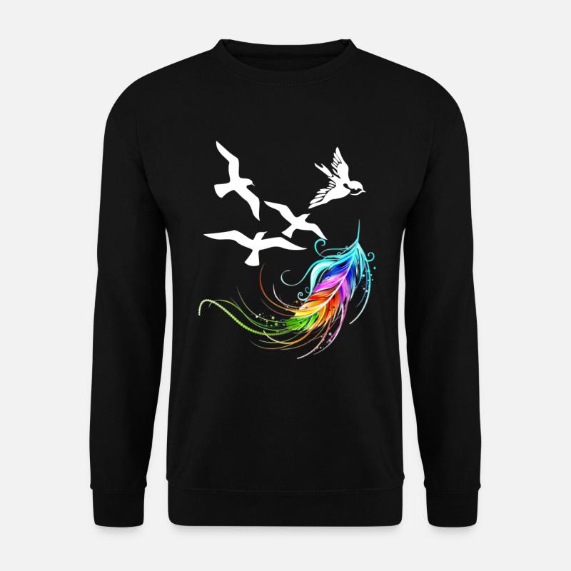 feather - Unisex Sweatshirt - black