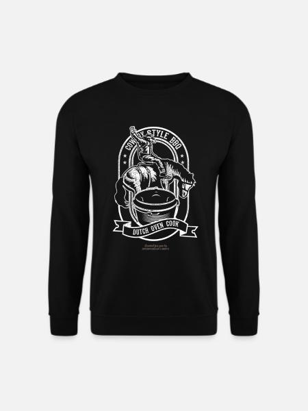 Dutch Oven T Shirt Cowboy Style Cooking - Bluza unisex - czarny