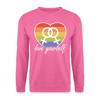 Love Yourself LGBT Drapeau Homosexualité Lesbienne - Sweat-shirt Unisexe - rose - Devant