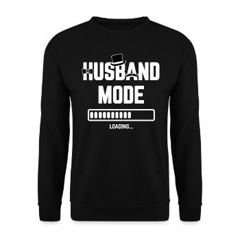 Husband Loading Hochzeit Verlobung Zukünftiger Ehe - Unisex Pullover - Schwarz - Vorne - Alina (178cm) & Michal (187cm)