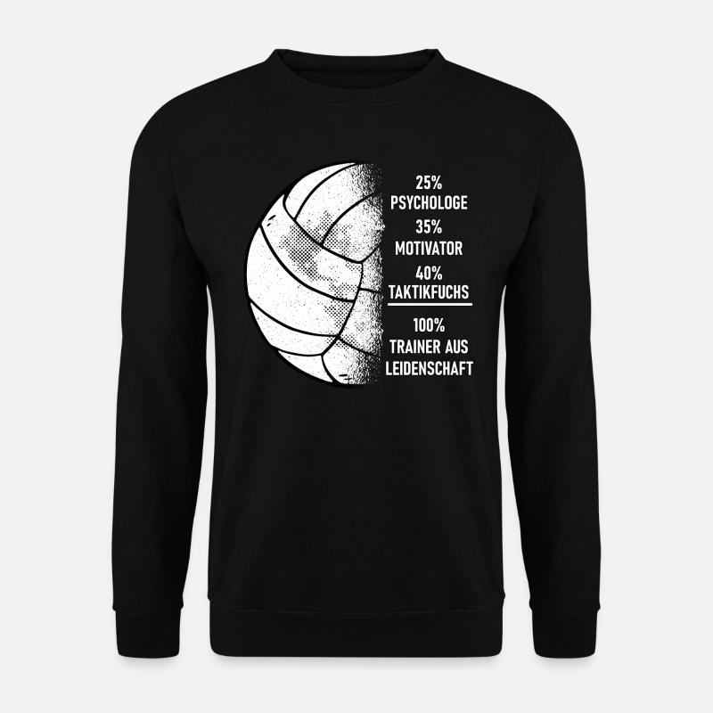 Volleyballtrainer aus Leidenschaft Volleyball - Unisex Pullover - Schwarz