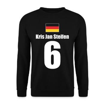 Deutschland Sauf Trikot Fußball Mallorca Urlaub - Unisex Pullover - Schwarz - Vorne - Alina (178cm) & Michal (187cm)