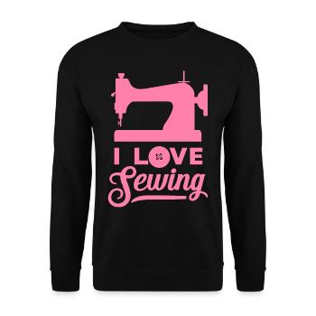 J’aime coudre Couturière Couturière - Sweat-shirt Unisexe - noir - Devant - Alina (178cm) & Michal (187cm)
