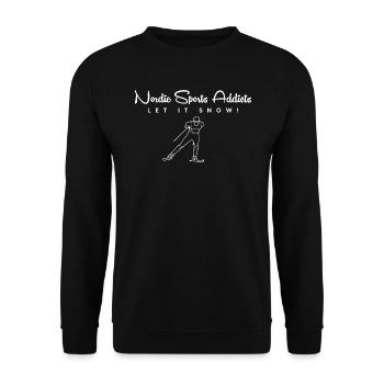 XC Ski 01 - Logo - blanc - Sweat-shirt Unisexe - noir - Devant - Alina (178cm) & Michal (187cm)