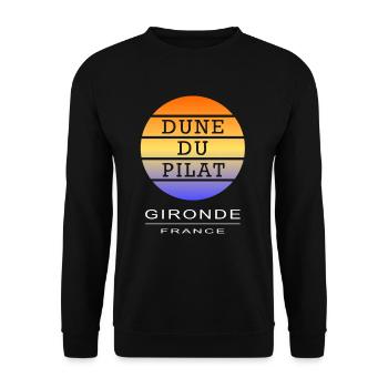Dune du Pilat 2022 - Gironde / France - Sweat-shirt Unisexe - noir - Devant - Alina (178cm) & Michal (187cm)