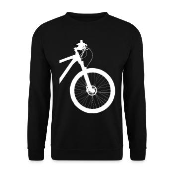 Fahrrad Rad MTB Radsport Trial Downhill - Unisex Pullover - Schwarz - Vorne - Alina (178cm) & Michal (187cm)