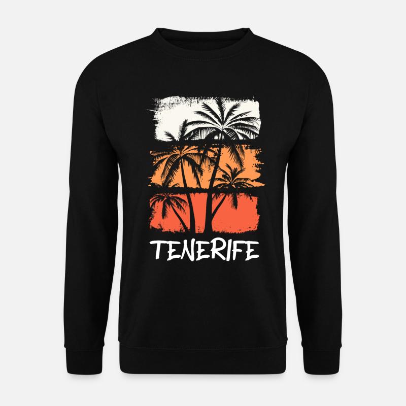 Teneriffa Tenerife Sommer Sonne Strand Meer Palmen - Unisex Pullover - Schwarz