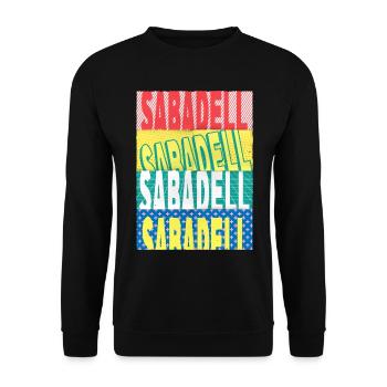 Sabadell Espagne City Font Skyline Accueil - Sweat-shirt Unisexe - noir - Devant - Alina (178cm) & Michal (187cm)