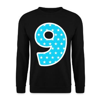 Nine - Unisex Sweatshirt - black - Front - Alina (178cm) & Michal (187cm)
