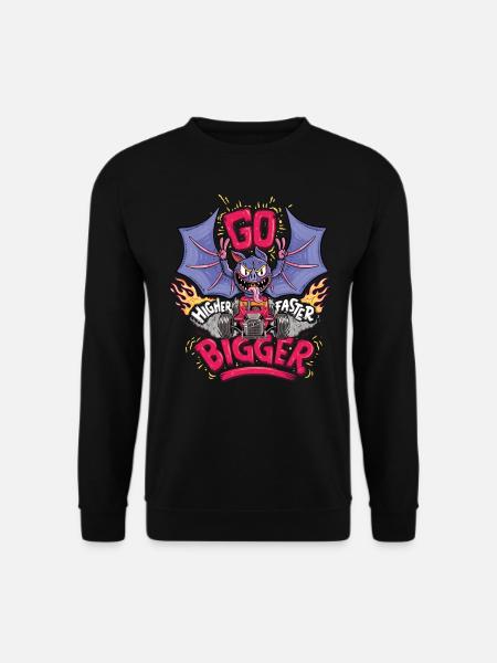 Hot Wheels Fledermaus Go Bigger - Unisex Pullover - Schwarz