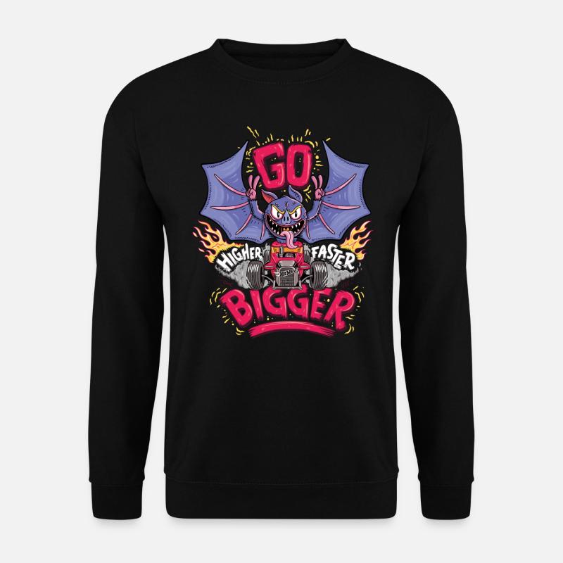 Hot Wheels Fledermaus Go Bigger - Unisex Pullover - Schwarz