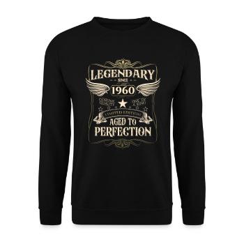 Légendaire depuis 1960 62ème cadeau d’anniversaire Génial - Sweat-shirt Unisexe - noir - Devant - Alina (178cm) & Michal (187cm)