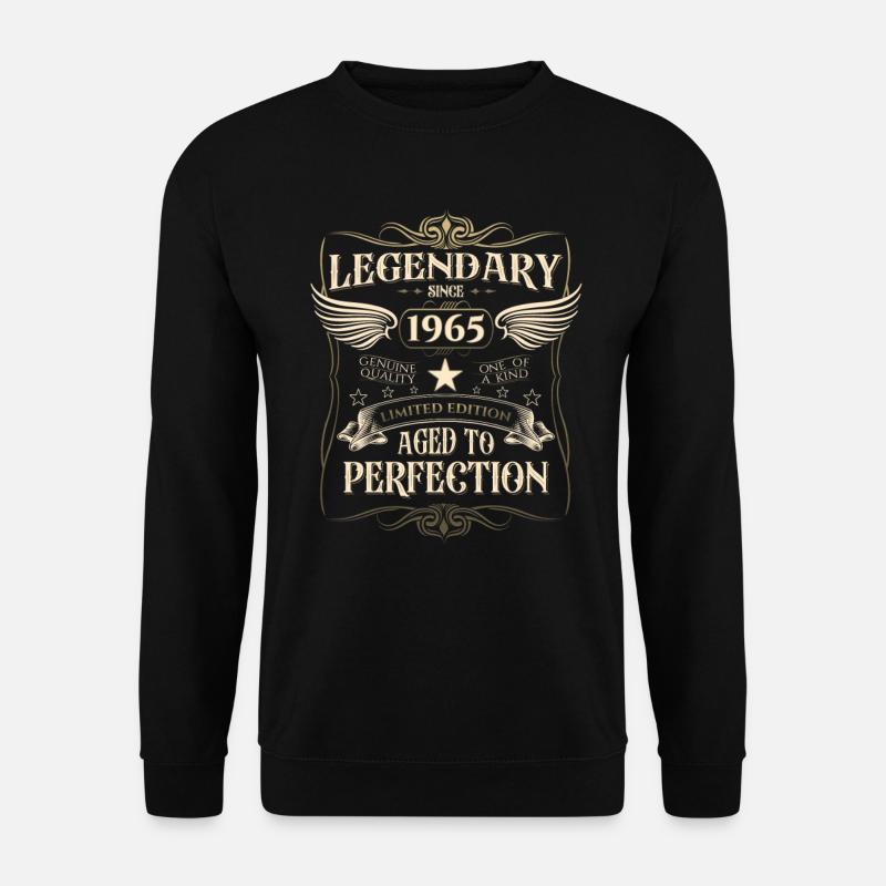 Legendär seit 1965 57. Geburtstag Geschenk Awesome - Unisex Pullover - Schwarz