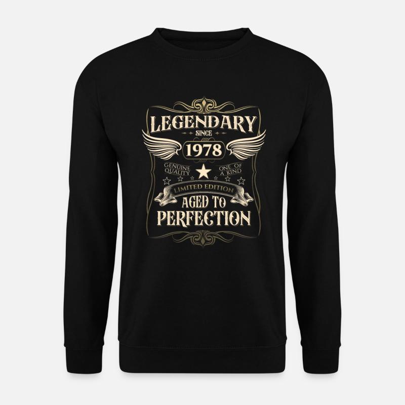 Legendär seit 1978 44. Geburtstag Geschenk Awesome - Unisex Pullover - Schwarz