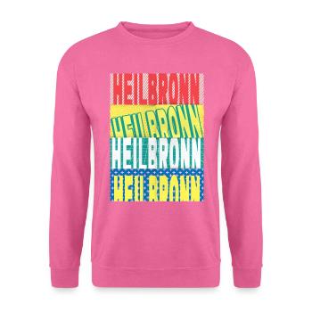 Heilbronn Deutschland Stadt Schrift Skyline - Unisex Pullover - Pink - Vorne