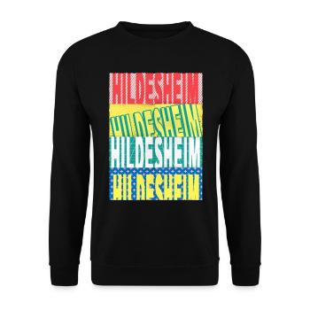 Hildesheim Allemagne City Font Skyline - Sweat-shirt Unisexe - noir - Devant - Alina (178cm) & Michal (187cm)