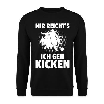 Fußballspieler Geschenk Fußball Fan Fußballer - Unisex Pullover - Schwarz - Vorne - Alina (178cm) & Michal (187cm)