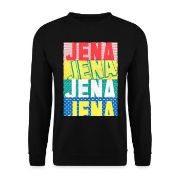 Jena Germany City Skyline Home Love - Unisex Sweatshirt - black - Front - Alina (178cm) & Michal (187cm)