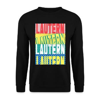 Kaiserslautern Lautern Deutschland Stadt Schrift - Unisex Pullover - Schwarz - Vorne - Alina (178cm) & Michal (187cm)