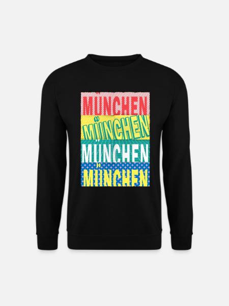 Munich Germany City Font Skyline - Unisex Sweatshirt - black