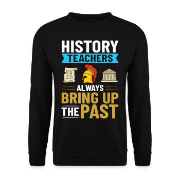 Geschichte Lehrer Lektion Professor Historiker - Unisex Pullover - Schwarz - Vorne - Alina (178cm) & Michal (187cm)