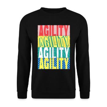 Agility Dog Sport Dog Sports Dog Training - Unisex Sweatshirt - black - Front - Alina (178cm) & Michal (187cm)