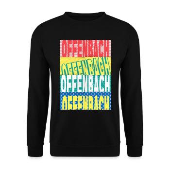 Offenbach Allemagne Ville Police Skyline - Sweat-shirt Unisexe - noir - Devant - Alina (178cm) & Michal (187cm)