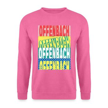 Offenbach Deutschland Stadt Schrift Skyline - Unisex Pullover - Pink - Vorne