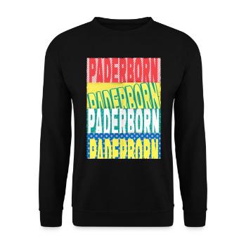 Paderborn Allemagne City Font Skyline - Sweat-shirt Unisexe - noir - Devant - Alina (178cm) & Michal (187cm)