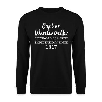 Captain Wentworth Setting Unrealistic Expectations - Unisex Sweatshirt - black - Front - Alina (178cm) & Michal (187cm)
