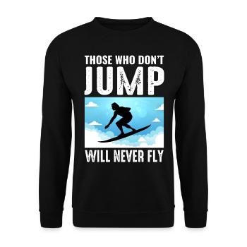 Skysurfing Skydiving Extreme Sport Skydiver Funny - Unisex Sweatshirt - black - Front - Alina (178cm) & Michal (187cm)