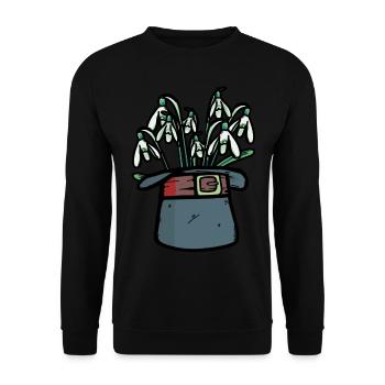 Hat Spring Garden Nursery Snowdrop Eco - Unisex Sweatshirt - black - Front - Alina (178cm) & Michal (187cm)