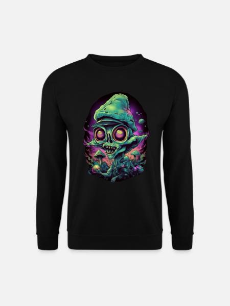 Trippy Alien - Sweat-shirt Unisexe - noir
