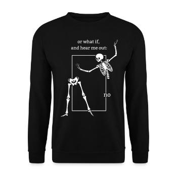Lustiges T-Shirt - Unisex Pullover - Schwarz - Vorne - Alina (178cm) & Michal (187cm)