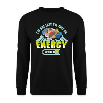 Mr. Potato Head Energy Saving - Unisex Sweatshirt - black - Front - Alina (178cm) & Michal (187cm)