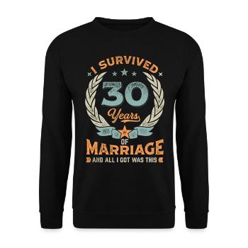 J’ai survécu à 30 ans de mariage - Sweat-shirt Unisexe - noir - Devant - Alina (178cm) & Michal (187cm)