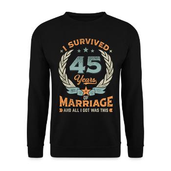 J’ai survécu à 45 ans de mariage - Sweat-shirt Unisexe - noir - Devant - Alina (178cm) & Michal (187cm)
