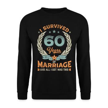 J’ai survécu à 60 ans de mariage - Sweat-shirt Unisexe - noir - Devant - Alina (178cm) & Michal (187cm)