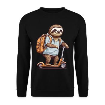 Premier jour d’inscription d’un élève paresseux - Sweat-shirt Unisexe - noir - Devant - Alina (178cm) & Michal (187cm)