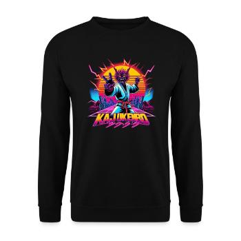 Kajukenbo in 80s style - Unisex Sweatshirt - black - Front - Alina (178cm) & Michal (187cm)