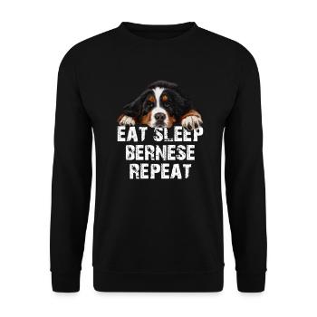 Bernese mountain dog - Unisex Sweatshirt - black - Front - Alina (178cm) & Michal (187cm)