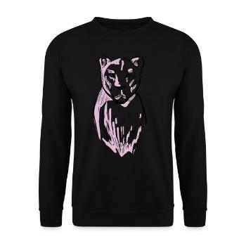 Tigre, Faune, Lion, Safari, Afrique, Animaux De Zoo - Sweat-shirt Unisexe - noir - Devant - Alina (178cm) & Michal (187cm)
