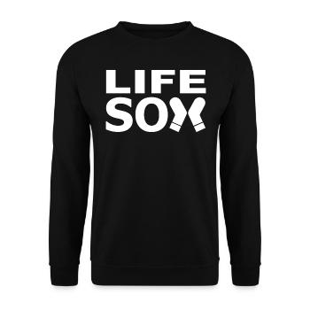 Life Socks - Unisex Pullover - Schwarz - Vorne - Alina (178cm) & Michal (187cm)