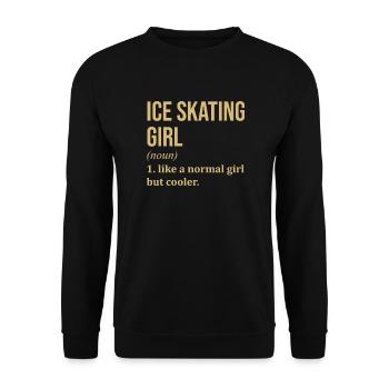 Eislaufen - Unisex Pullover - Schwarz - Vorne - Alina (178cm) & Michal (187cm)
