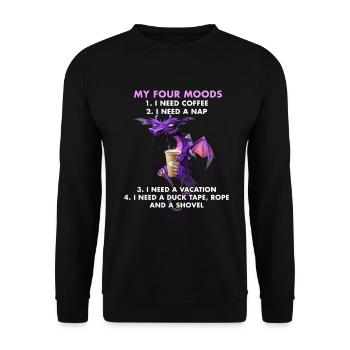 T-shirt Dragon Conte de fées Dragon Kanji japonais - Sweat-shirt Unisexe - noir - Devant - Alina (178cm) & Michal (187cm)