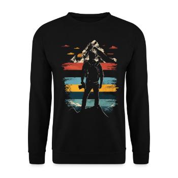 Photography Nature Photography SLR Camera - Unisex Sweatshirt - black - Front - Alina (178cm) & Michal (187cm)