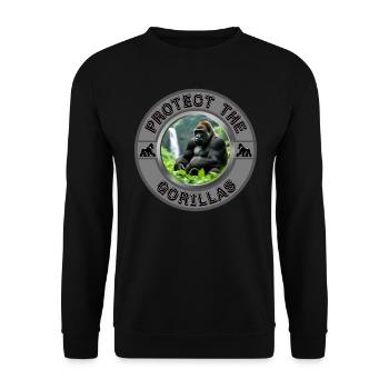 Protect the Gorillas - Unisex Sweatshirt - black - Front - Alina (178cm) & Michal (187cm)