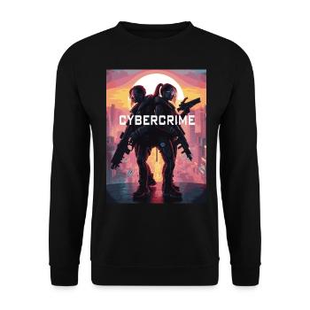 cyber 05 - Unisex Pullover - Schwarz - Vorne - Alina (178cm) & Michal (187cm)