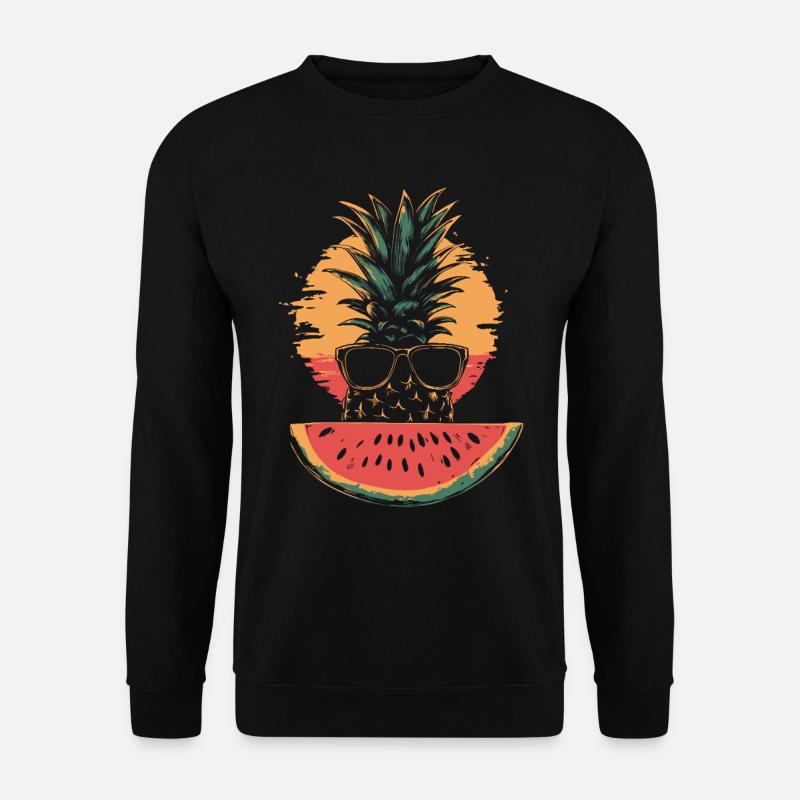 Pineapple and watermelon - Unisex Sweatshirt - black